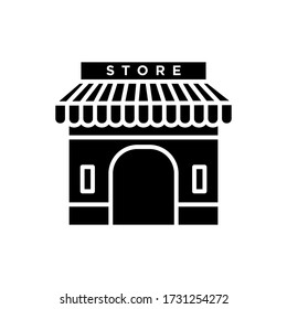 Store icon glyph style for your web design, logo, UI. illustration.