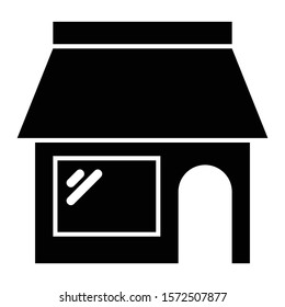 store icon glyph vector design