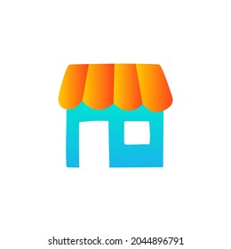 icono de almacenamiento en estilo de color degradado, aislado en fondo blanco 
