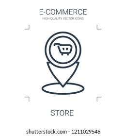 store icon. high quality line store icon on white background. from e commerce collection flat trendy vector store symbol. use for web and mobile