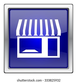 Store icon. Internet button on white background. EPS10 vector.