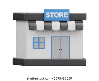 Store icon isolated 3d render illustration