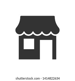 Store icon isolated on white background. Vector illustration. Eps 10.
