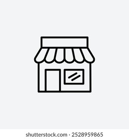 Store icon isolated on the white background.