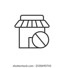 Icono de la tienda aislado en el fondo blanco. Símbolo de la tienda moderno, simple, Vector, icono para el diseño del Sitio web, App móvil, ui. Ilustración vectorial