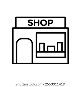 Store icon isolated on white background