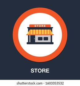 Store Icon - Store Isolated, Shopping Illustration- Vector Shop