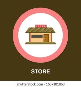 Store Icon - Store Isolated, Shopping Illustration- Vector Shop