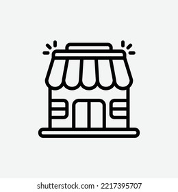  store icon, isolated Urban outline icon in light grey background, perfect for website, blog, logo, graphic design, social media, UI, mobile app