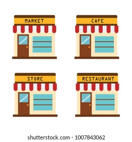 Store icon isolated vector illustration on white transparent background