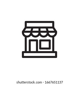 store icon line art style