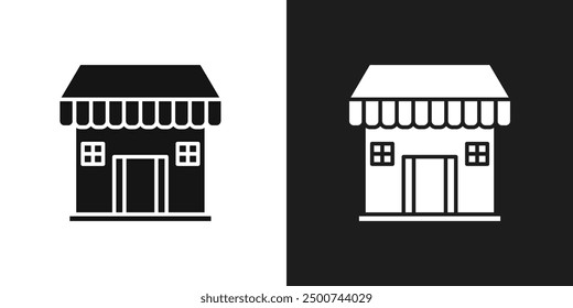 Store icon line art vector