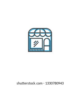 store icon line design. Business icon vector illustration design