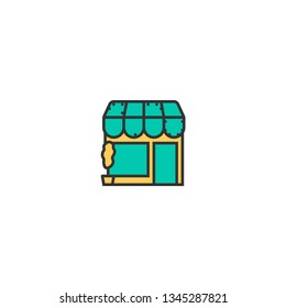 store icon line design. Business icon vector illustration