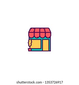 store icon line design. Business icon vector illustration