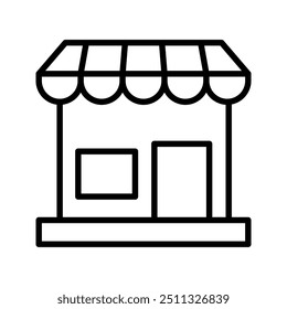  store icon line design color editable