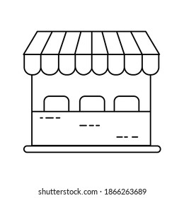 Store icon line design. Store vector illustration. Symbol of shop Icon flat style modern design Isolated on Blank Background.
