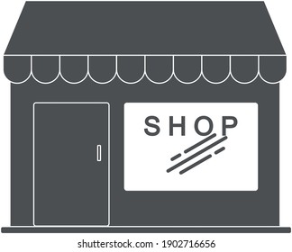 Store icon line design. Store vector illustration 