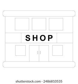 Store icon line design. Store vector illustration. Vector Simple icon. Eps 10. 