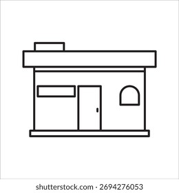 of store icon line design. Store vector illustration on white background