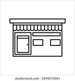 of store icon line design. Store vector illustration on white background