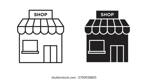 Store icon line. eps 10 vector illustration