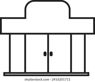 Store icon line outline vector element