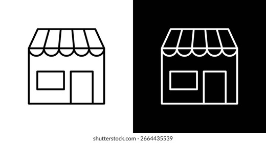 Ícone de armazenamento em formas de linha, ilustração de vetor de design de linha fina