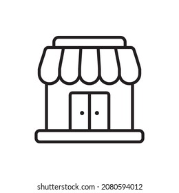 Store icon line style. Shop, retail, marketplace symbol concept isolated on white background. Vector illustration