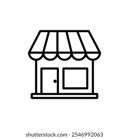 Icono de la tienda logotipo lineal aislado