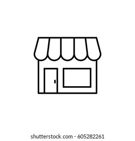 Store icon. Linear style store icon. Isolated vector store, icon. Outline store icon.