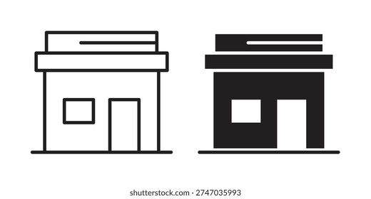 Store icon. linear style sign for mobile concept and website ui design