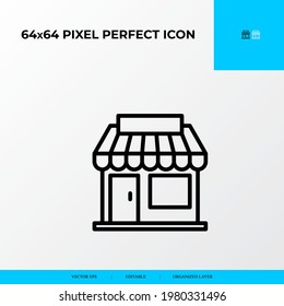Store icon. Logistics process 64x64 pixel perfect icon