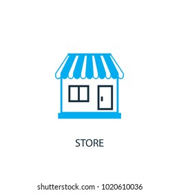 Store icon. Logo element illustration. Store symbol design from 2 colored collection. Simple Store concept. Can be used in web and mobile.