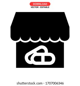 store icon or logo isolated sign symbol vector illustration - high quality black style vector icons
