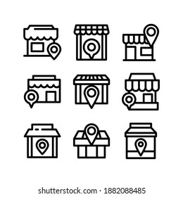 store icon or logo isolated sign symbol vector illustration - high quality black style vector icons
