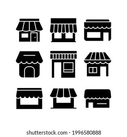 store icon or logo isolated sign symbol vector illustration - Collection of high quality black style vector icons
