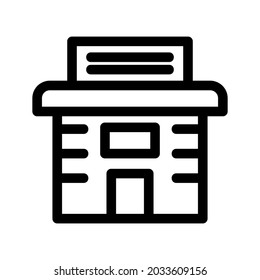 icono de almacenamiento o logotipo símbolo de señalización aislado ilustración vectorial - iconos vectoriales de estilo negro de alta calidad
