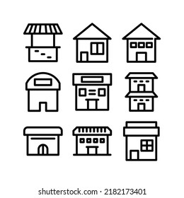 store icon or logo isolated sign symbol vector illustration - Collection of high quality black style vector icons
