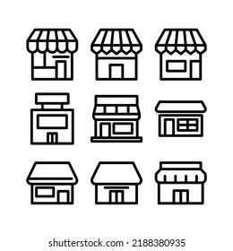 store icon or logo isolated sign symbol vector illustration - Collection of high quality black style vector icons
