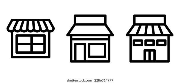store icon or logo isolated sign symbol vector illustration - high quality black style vector icons