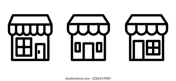 store icon or logo isolated sign symbol vector illustration - high quality black style vector icons