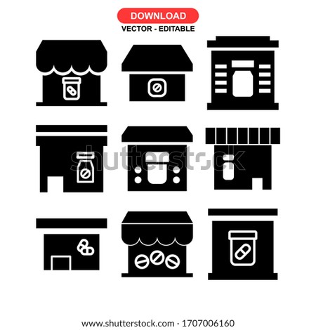 store icon or logo isolated sign symbol vector illustration - Collection of high quality black style vector icons
