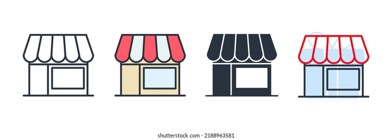 ilustración vectorial del logotipo del icono de almacenamiento. plantilla de símbolo de mercado para colección de diseño gráfico y web