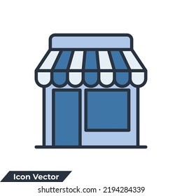 store icon logo vector illustration. Market symbol template for graphic and web design collection