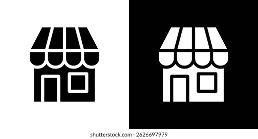 Ícone de loja para o design de interface do usuário do aplicativo móvel da Web de logotipo.