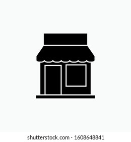 Store Icon. Market Illustration As A Simple Vector Sign & Trendy Symbol for Design and Websites, Presentation or Mobile Application.