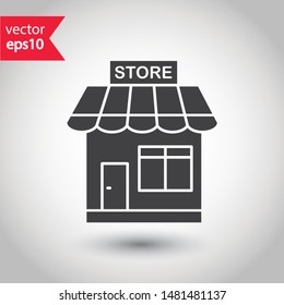 Store icon. Market vector icon. Store flat sign. EPS 10 symbol. Supermarket pictogram