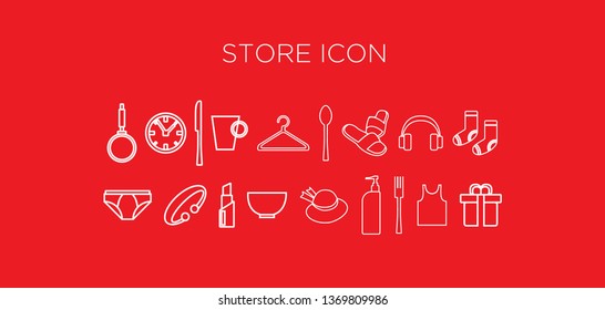 Store Icon Mini Set Miniso: vector de stock (libre de regalías ...