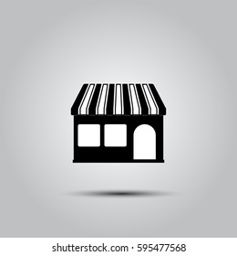 Store icon, modern flat design on a white background